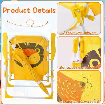 SILLA PLAYERA CON SOMBRILLA PARA NIÑOS ESTAMPADO DE COCODRILO 093-557 MUNBE