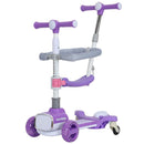 SCOOTER MULTIFUNCIONAL PARA NIÑOS DE 1 HASTA 6 AÑOS DP-24T MUNBE LILA