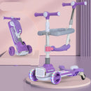 SCOOTER MULTIFUNCIONAL PARA NIÑOS DE 1 HASTA 6 AÑOS DP-24T MUNBE LILA