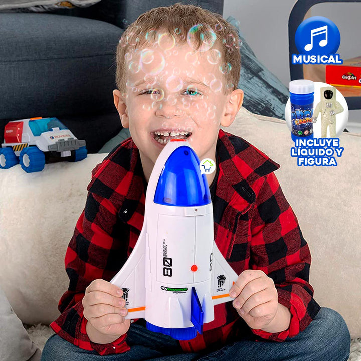 Máquina De Burbujas Cohete Espacial Burbujero Astronauta FH102