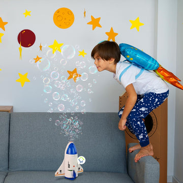 Máquina De Burbujas Cohete Espacial Burbujero Astronauta FH102