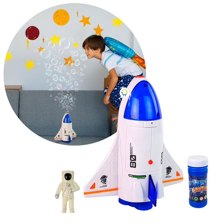 Máquina De Burbujas Cohete Espacial Burbujero Astronauta FH102