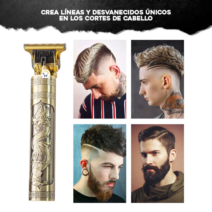 Máquina Motilar Patillera Buda Dorada Cortadora Pelo T9