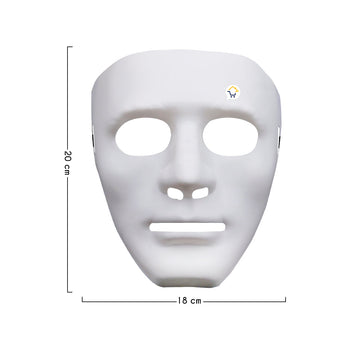 Máscara Asesino Sin Rostro Halloween Sin Expresión Mimo Disfraz AF69