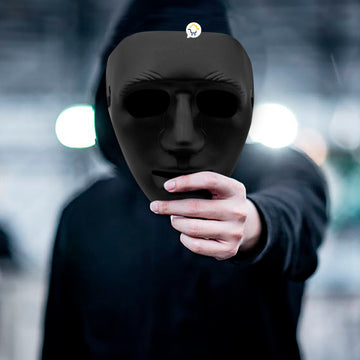 Máscara Asesino Sin Rostro Halloween Sin Expresión Mimo Disfraz AF69