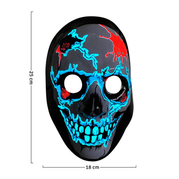 Máscara Luminosa De Calavera Disfraz Fiesta Cosplay Halloween MSCRA01