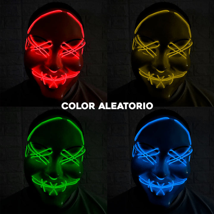 Máscara Luminosa De La Purga Disfraz Fiesta Cosplay Halloween MPU01