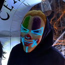 Máscara Payaso It LED Luz Neón Halloween Disfraz MSHW3LEDV2