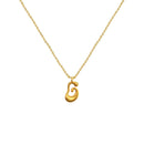 Cadena Con Dije Baño De Oro Collar Inicial Letra Colgante CBF01
