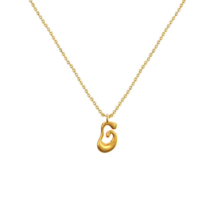 Cadena Con Dije Baño De Oro Collar Inicial Letra Colgante CBF01