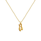 Cadena Con Dije Baño De Oro Collar Inicial Letra Colgante CBF01