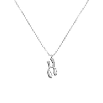 Cadena Con Dije Baño De Oro Collar Inicial Letra Colgante CBF01