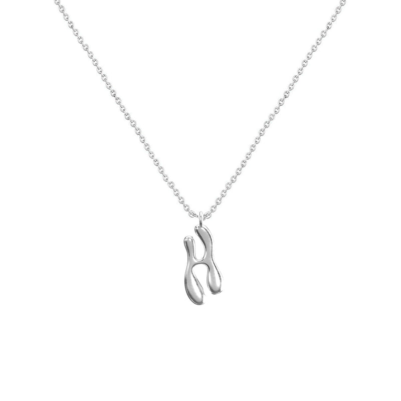 Cadena Con Dije Baño De Oro Collar Inicial Letra Colgante CBF01