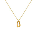 Cadena Con Dije Baño De Oro Collar Inicial Letra Colgante CBF01