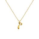 Cadena Con Dije Baño De Oro Collar Inicial Letra Colgante CBF01