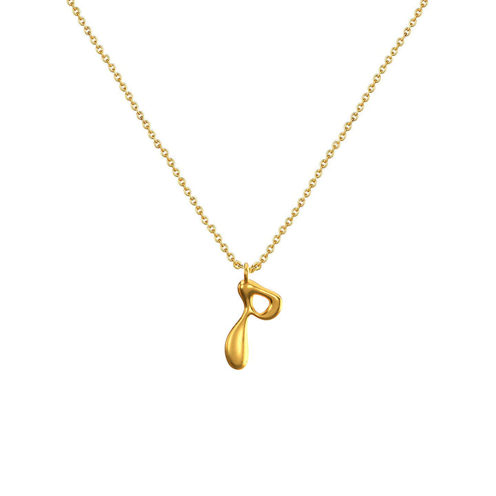 Cadena Con Dije Baño De Oro Collar Inicial Letra Colgante CBF01