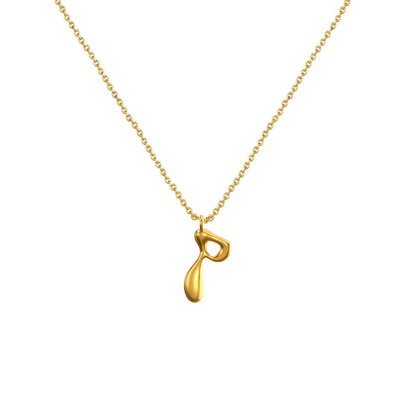 Cadena Con Dije Baño De Oro Collar Inicial Letra Colgante CBF01