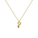 Cadena Con Dije Baño De Oro Collar Inicial Letra Colgante CBF01