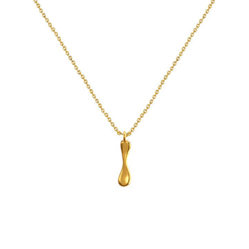 Cadena Con Dije Baño De Oro Collar Inicial Letra Colgante CBF01