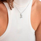 Cadena Con Dije Baño De Oro Collar Inicial Letra Colgante CBF01