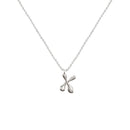 Cadena Con Dije Baño De Oro Collar Inicial Letra Colgante CBF01
