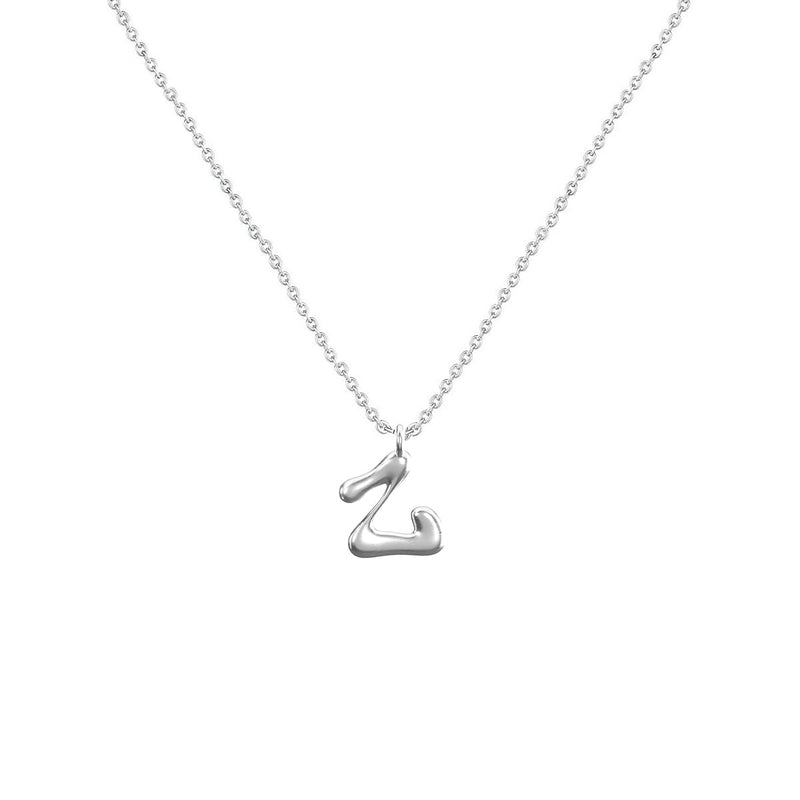 Cadena Con Dije Baño De Oro Collar Inicial Letra Colgante CBF01