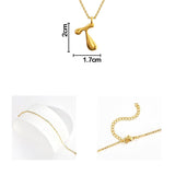 Cadena Con Dije Baño De Oro Collar Inicial Letra Colgante CBF01