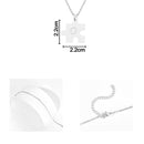Cadena Con Dije Baño De Oro Collar Rompecabezas Letra Pareja Colgante CBF02