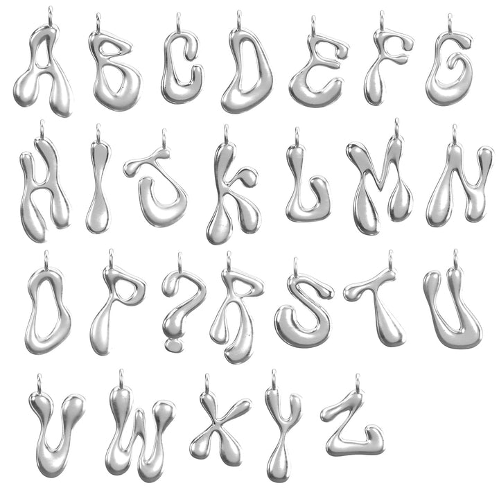 Cadena Con Dije Baño De Oro Collar Inicial Letra Colgante CBF01