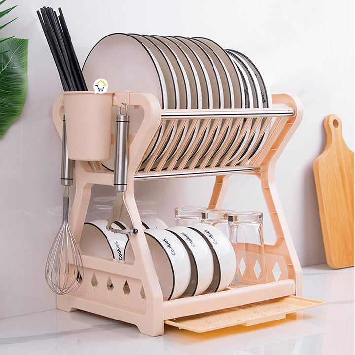 Escurridor Platos Locero 2 Niveles Organizador Tazas Vasos COCI124