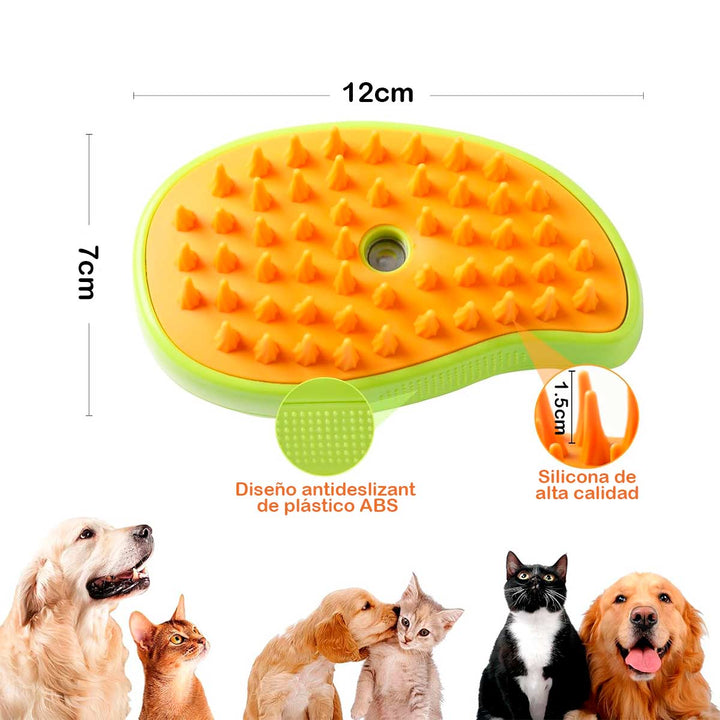 Cepillo De Vapor Masajeador Quita Pelos Vaporizador Para Mascotas JL02