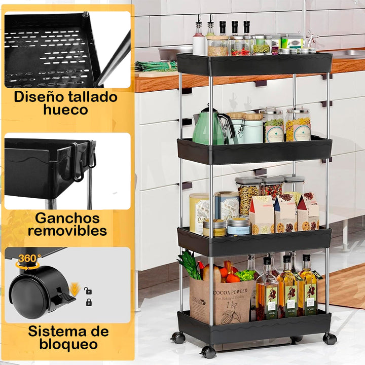 Carrito De Almacenamiento Organizador De Cocina Estante Ahorra Espacio WSB1002