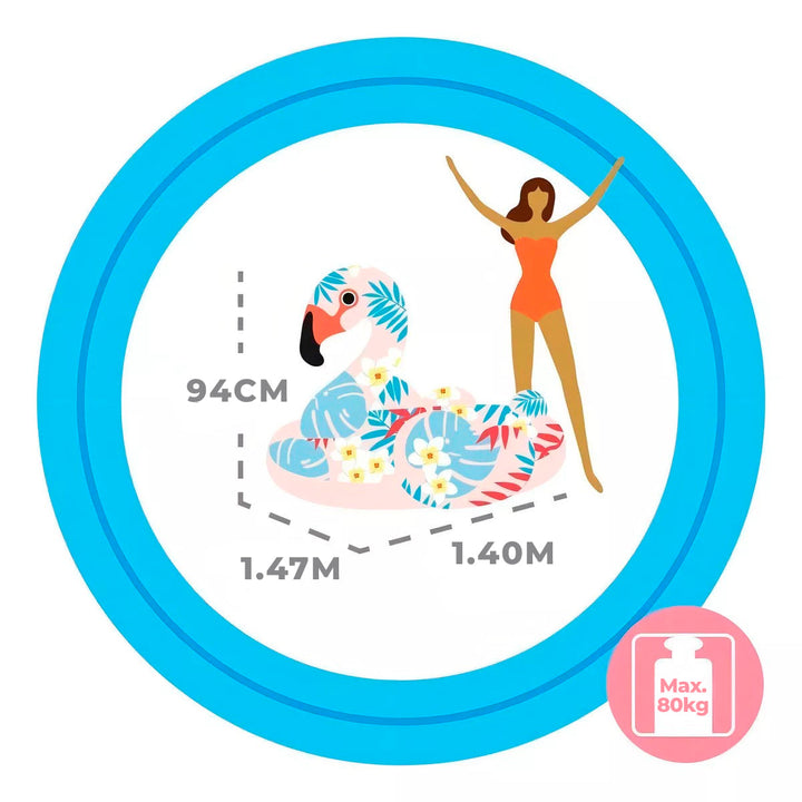 Flotador Flamenco Tropical Inflable Salvavidas Piscina Pool 57559NP