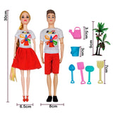 Muñecas Pareja Playera Articulada Infantil juguete W-FQ115K4