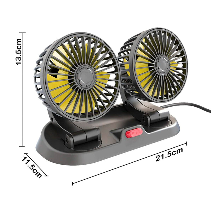 Ventilador Doble De Coche 360° Vehículo Interior Portátil LJPVI-20