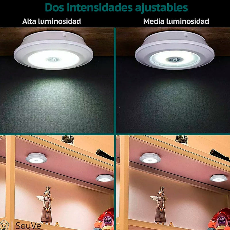 Lámpara Luces Led X3 Multiusos Luz De Tacto Control Remoto COB