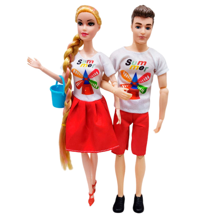 Muñecas Pareja Playera Articulada Infantil juguete W-FQ115K4