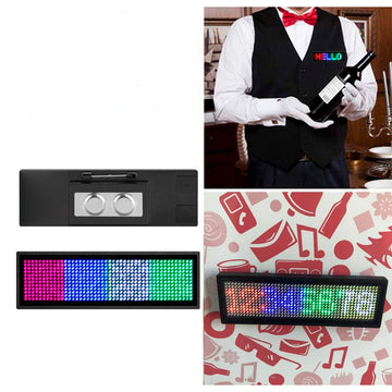 Letrero LED Multicolor Personal Escarapela Luminosa Programable LB4C