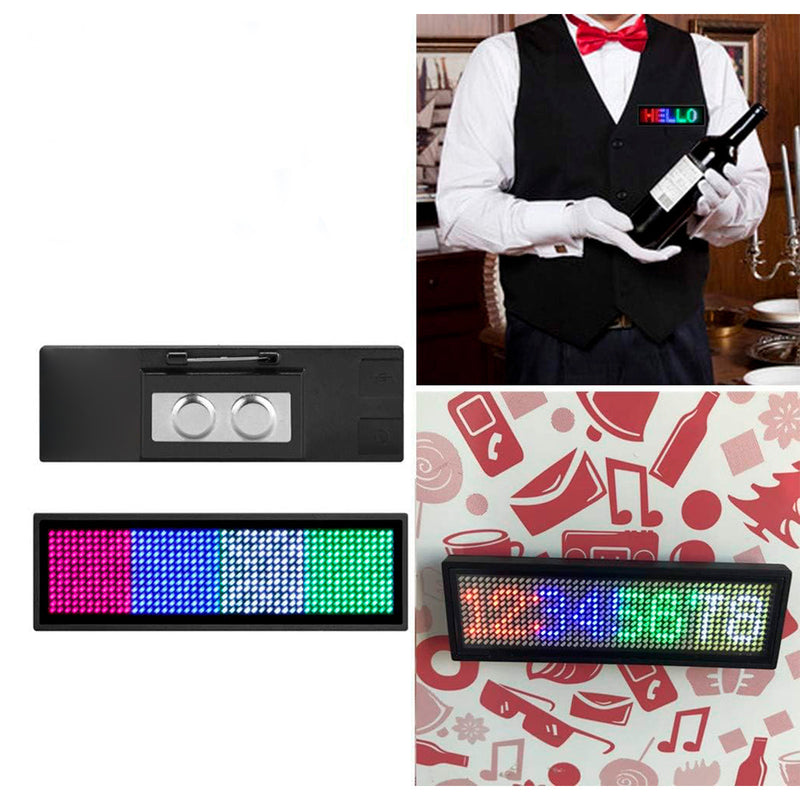 Letrero LED Multicolor Personal Escarapela Luminosa Programable LB4C