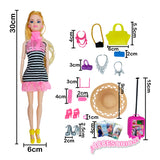 Muñeca Articulada Viajera Collar Luz Sonido W-HB041