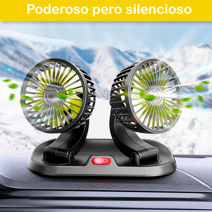 Ventilador Doble De Coche 360° Vehículo Interior Portátil LJPVI-20