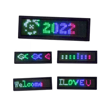 Letrero LED Multicolor Personal Escarapela Luminosa Programable LB4C