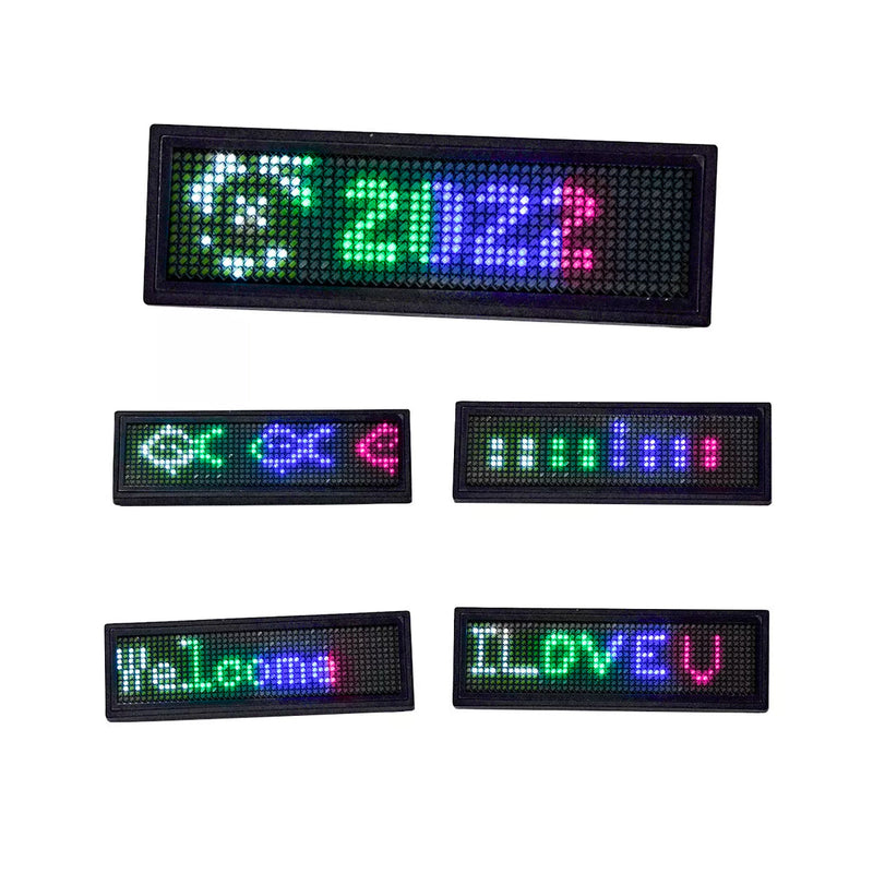 Letrero LED Multicolor Personal Escarapela Luminosa Programable LB4C