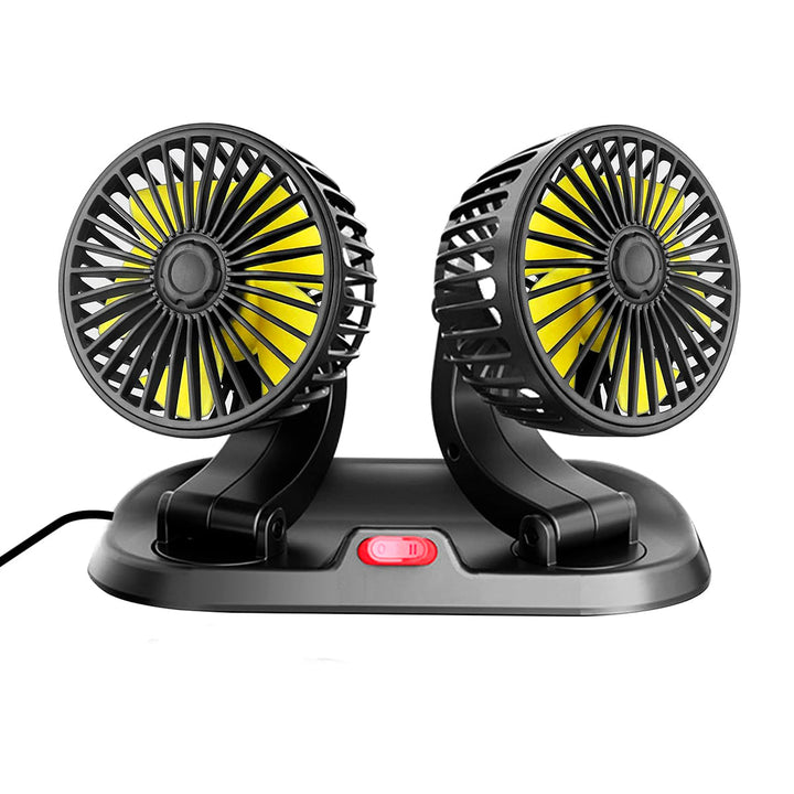 Ventilador Doble De Coche 360° Vehículo Interior Portátil LJPVI-20
