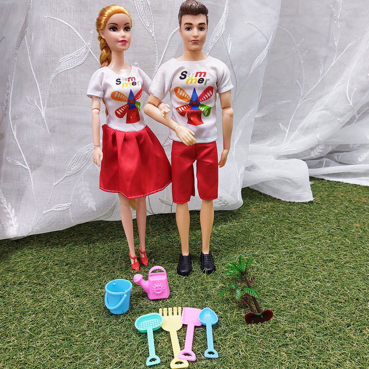 Muñecas Pareja Playera Articulada Infantil juguete W-FQ115K4