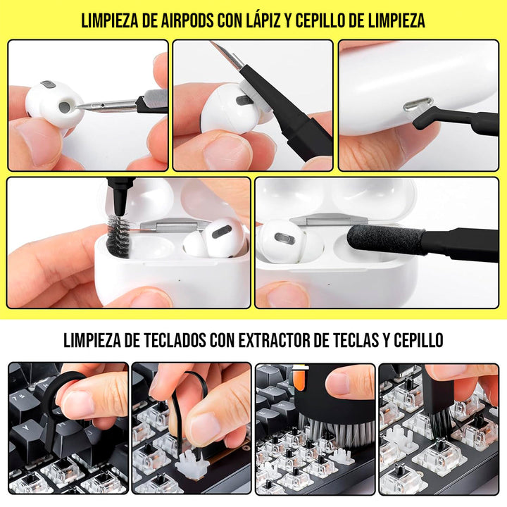 Cepillo De Limpieza 20 En 1 Multifunción Audífonos Teclado Celular ZL-1