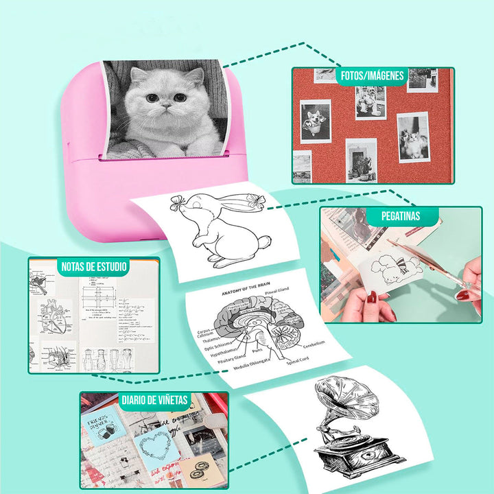 Mini Impresora Portátil térmica inalámbrica Bluetooth X3