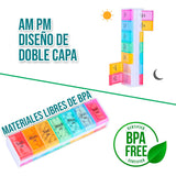Pastillero Semanal Organizador Pastillas dispensador medicamentos PSO01