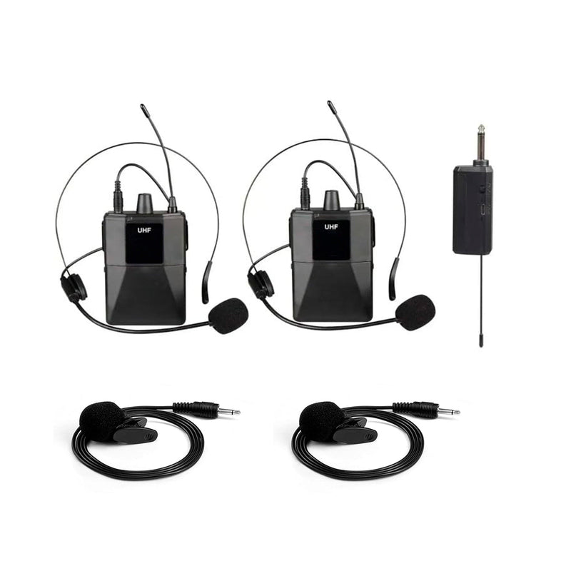 Micrófonos Inalámbricos Dual UHF Transmisor Profesional DX-200H