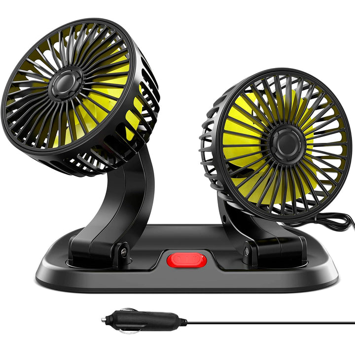 Ventilador Doble De Coche 360° Vehículo Interior Portátil LJPVI-20